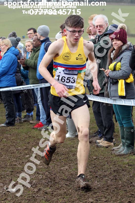 Boys under-15s, 2020 British Athletics Inter Counties Cross Country Champs., Prestwold Hall, Loughborough. Photo: David T. Hewitson/Sports for All Pics